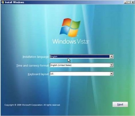 Instalação do Windows Vista